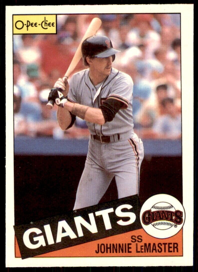 1985 O-Pee-Chee Johnnie LeMaster Baseball Cards #302