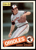 1985 O-Pee-Chee Sammy Stewart Baseball Cards #213