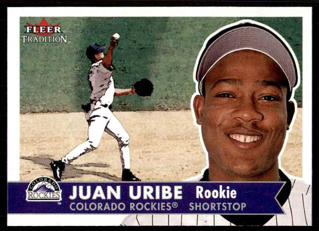 2001 Fleer Tradition Juan Uribe Rookie Baseball Cards #459