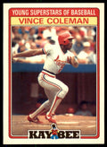 1986 Topps Kay-Bee Young Superstars Vince Coleman Baseball Cards #5