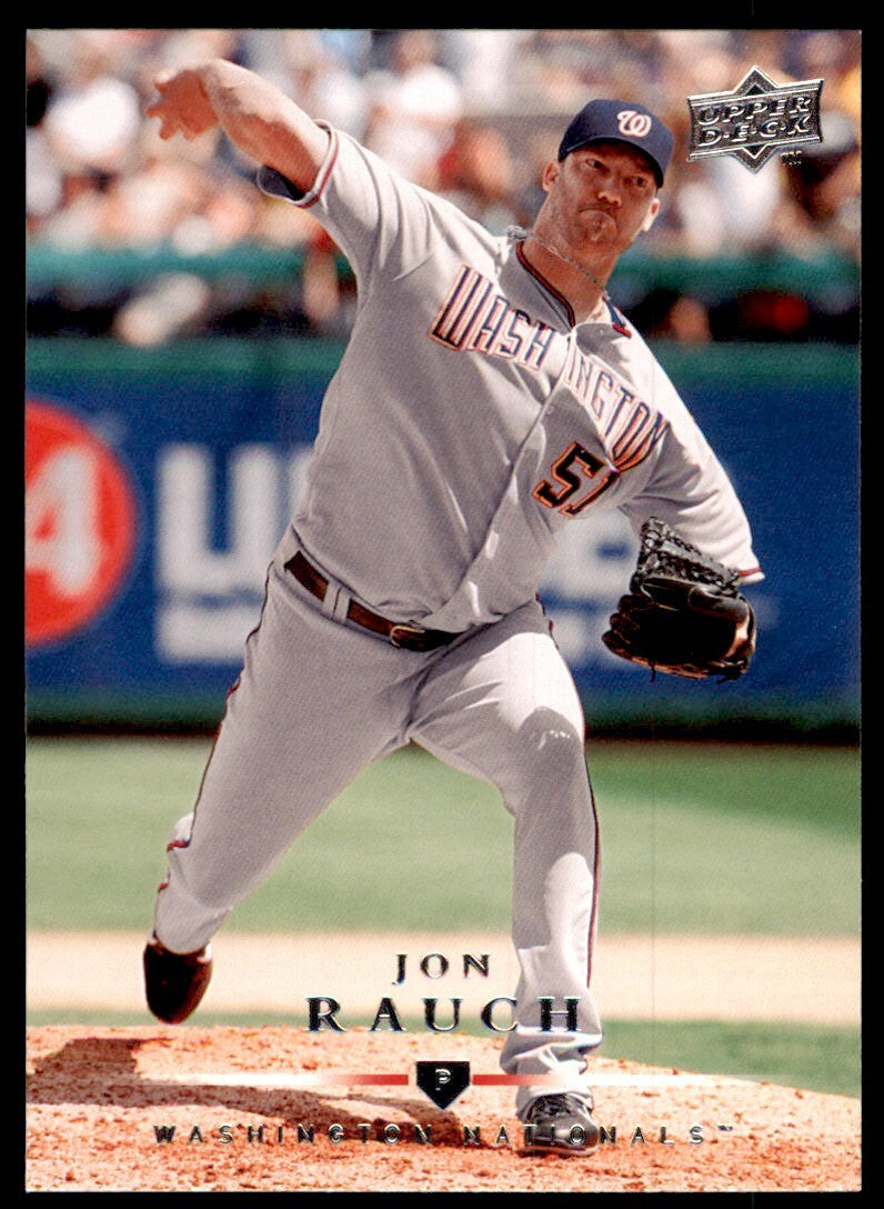 2008 Upper Deck Jon Rauch Baseball Cards #165