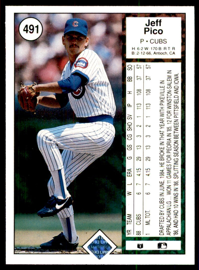1989 Upper Deck Jeff Pico Baseball Cards #491