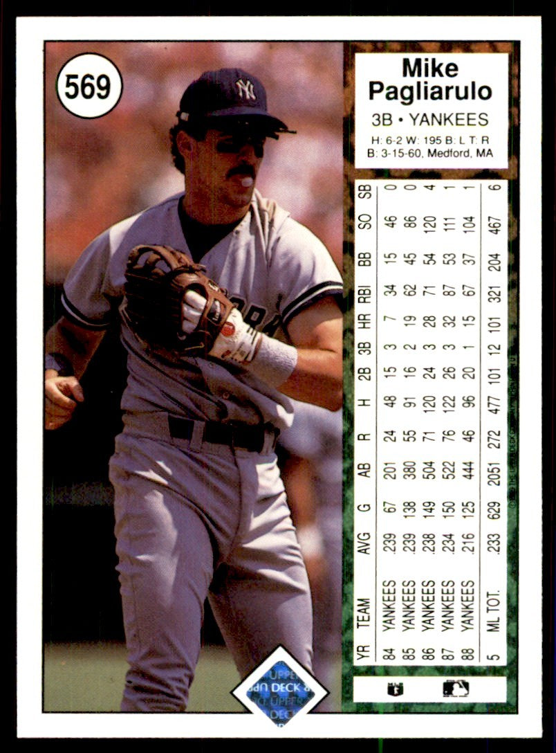 1989 Upper Deck Mike Pagliarulo Baseball Cards #569