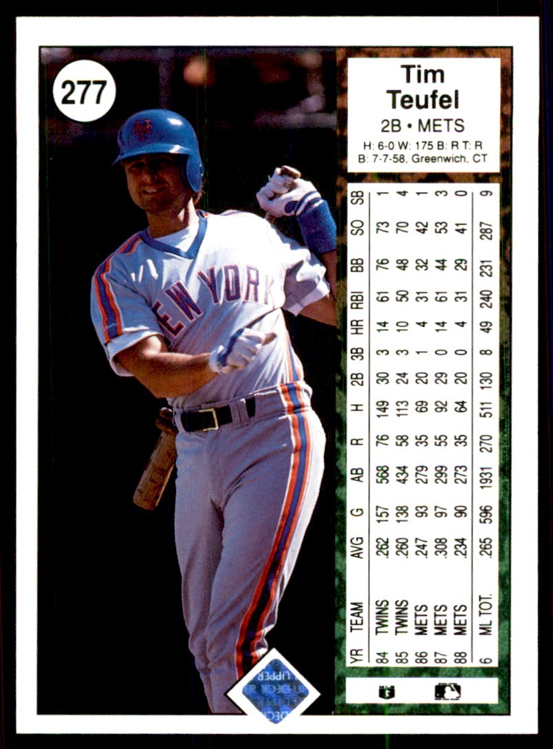 1989 Upper Deck Tim Teufel Baseball Cards #277