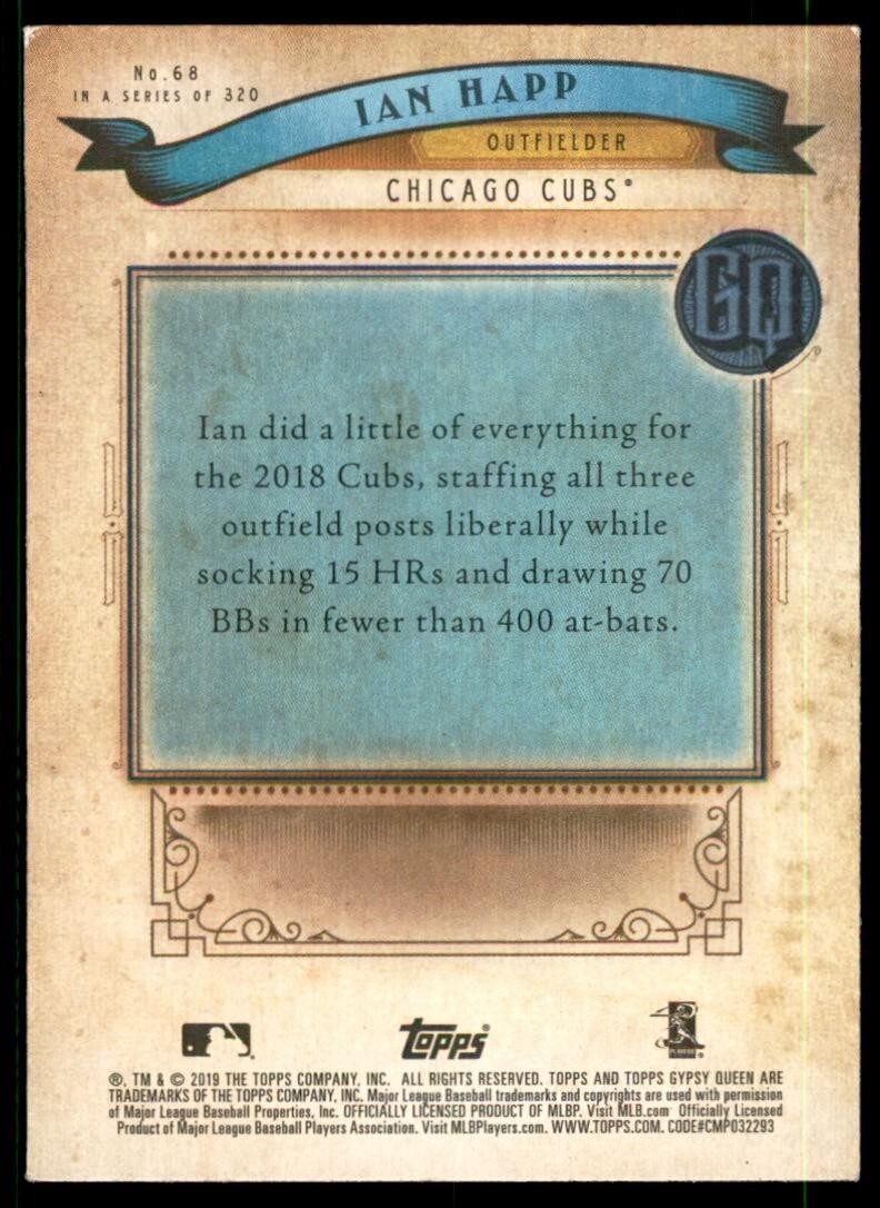 2019 Topps Gypsy Queen Ian Happ Baseball Cards #68