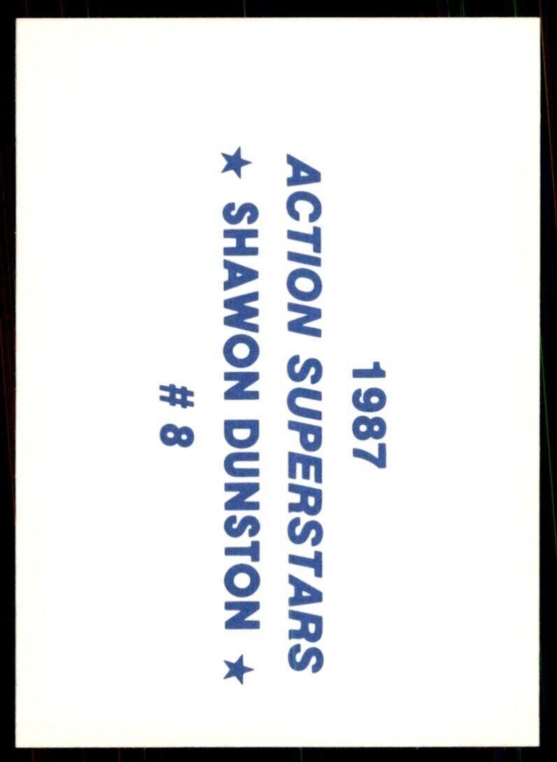 1987 Action SuperStars Shawon Dunston A Baseball Card #8