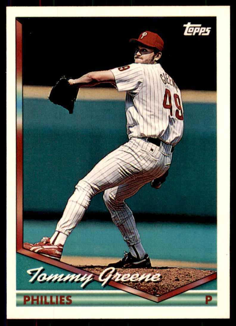 1994 Topps Tommy Greene Baseball Card #570