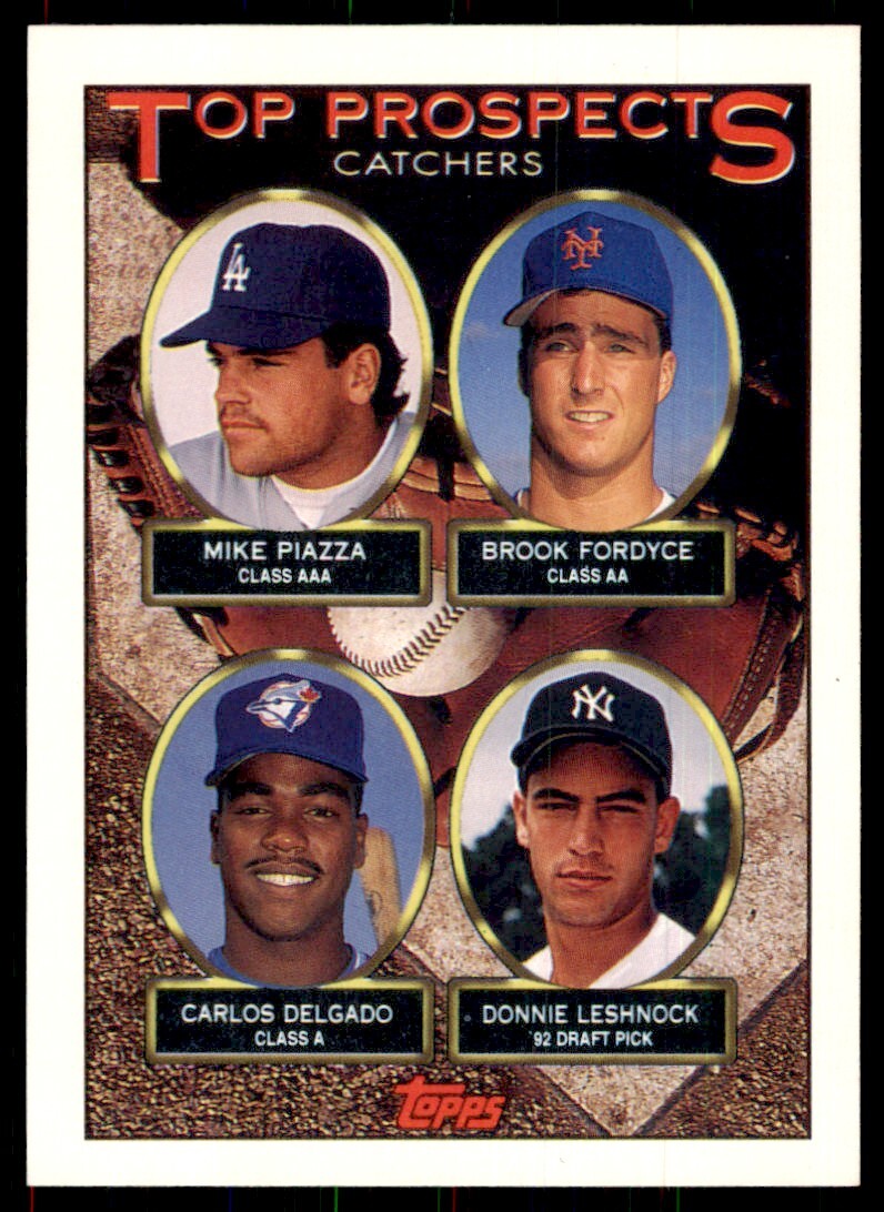 1993 Topps Mike Piazza/Brook Fordyce/Carlos Delgado/Donnie Leshnock Baseball