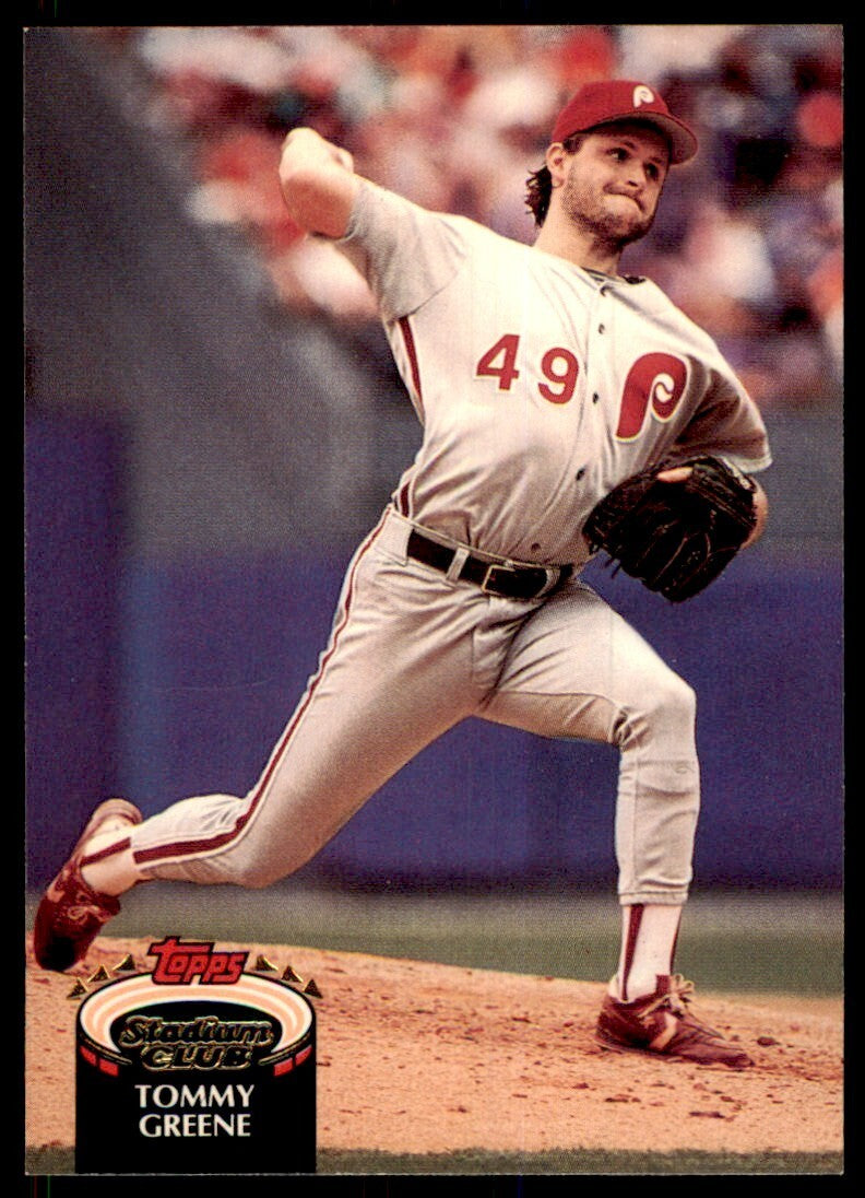 1992 Stadium Club Tommy Greene Philadelphia Phillies #27