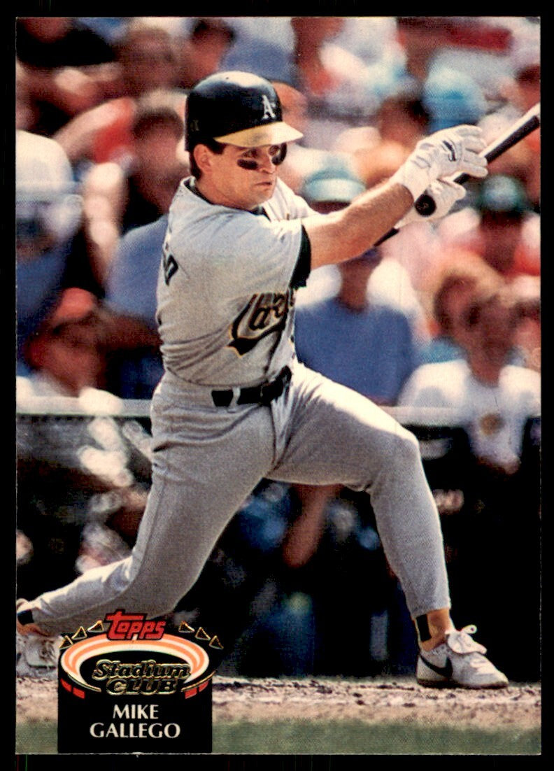 1992 Stadium Club Mike Gallego Oakland Athletics #106