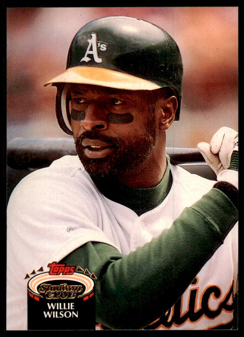 1992 Stadium Club Willie Wilson Oakland Athletics #343