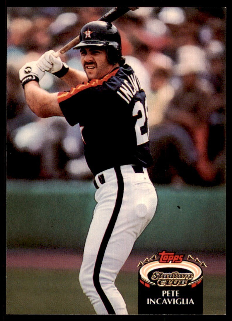 1992 Stadium Club Pete Incaviglia Houston Astros #874
