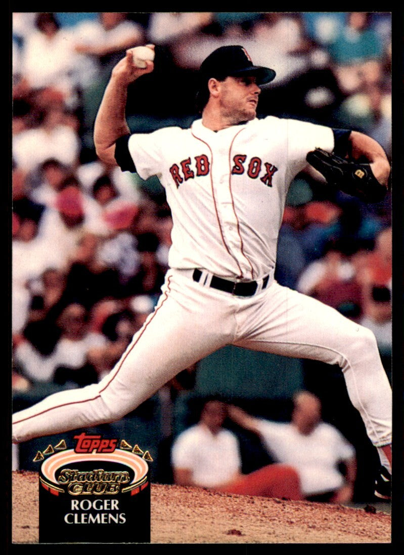 1992 Stadium Club Roger Clemens Boston Red Sox #80
