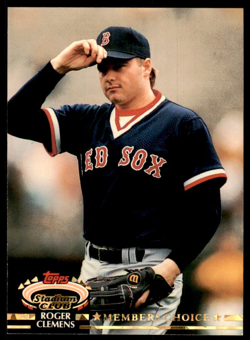 1992 Stadium Club- Members Choice Roger Clemens Boston Red Sox #593