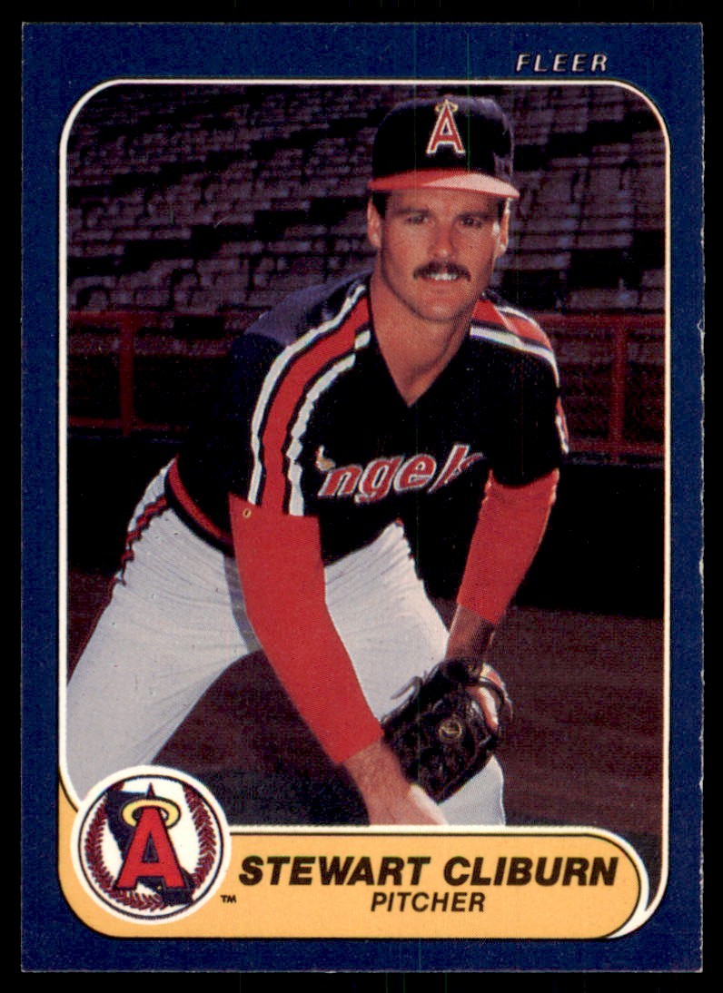 1986 Fleer Stewart Cliburn Rookie , California Angels #152