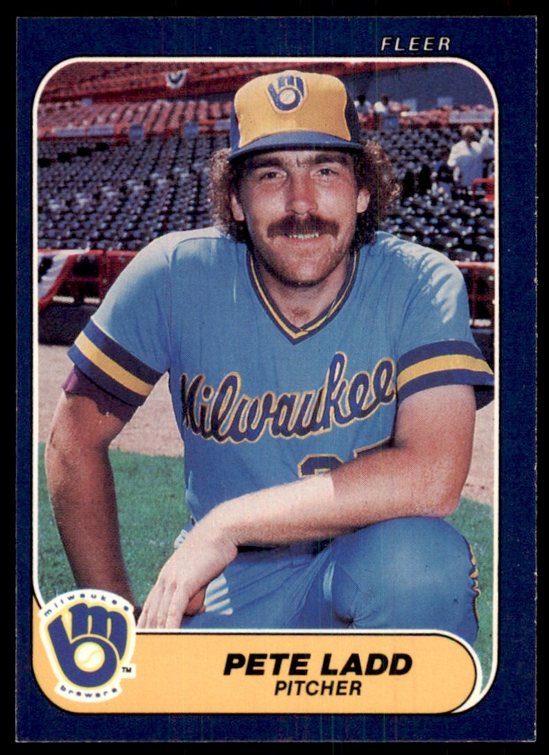 1986 Fleer Pete Ladd Milwaukee Brewers #492