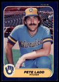 1986 Fleer Pete Ladd Milwaukee Brewers #492