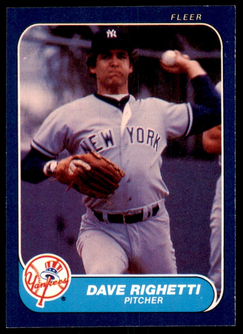 1986 Fleer Dave Righetti New York Yankees #116