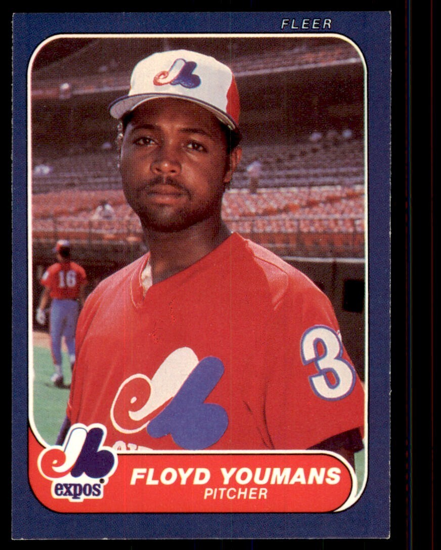 1986 Fleer Floyd Youmans Rookie ` Montreal Expos #267