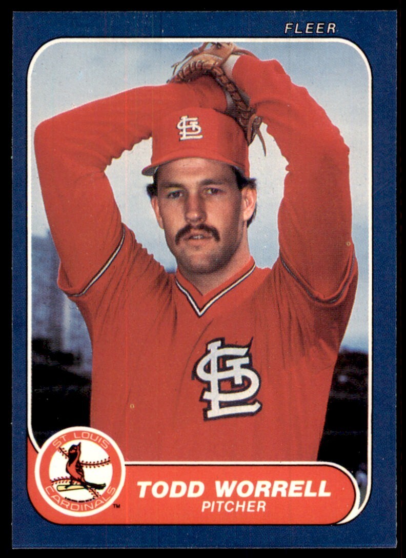 1986 Fleer Todd Worrell Rookie St. Louis Cardinals #49