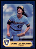 1986 Fleer Jaime Cocanower Milwaukee Brewers #483