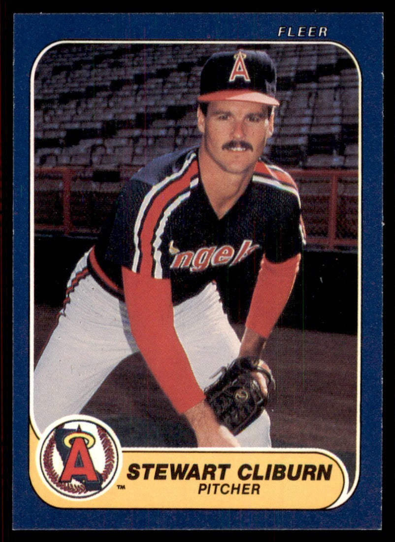 1986 Fleer Stewart Cliburn Rookie a California Angels #152