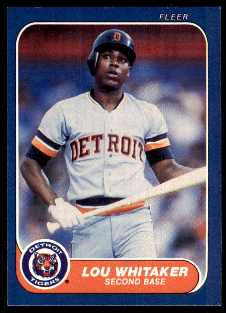 1986 Fleer Lou Whitaker c Detroit Tigers #242