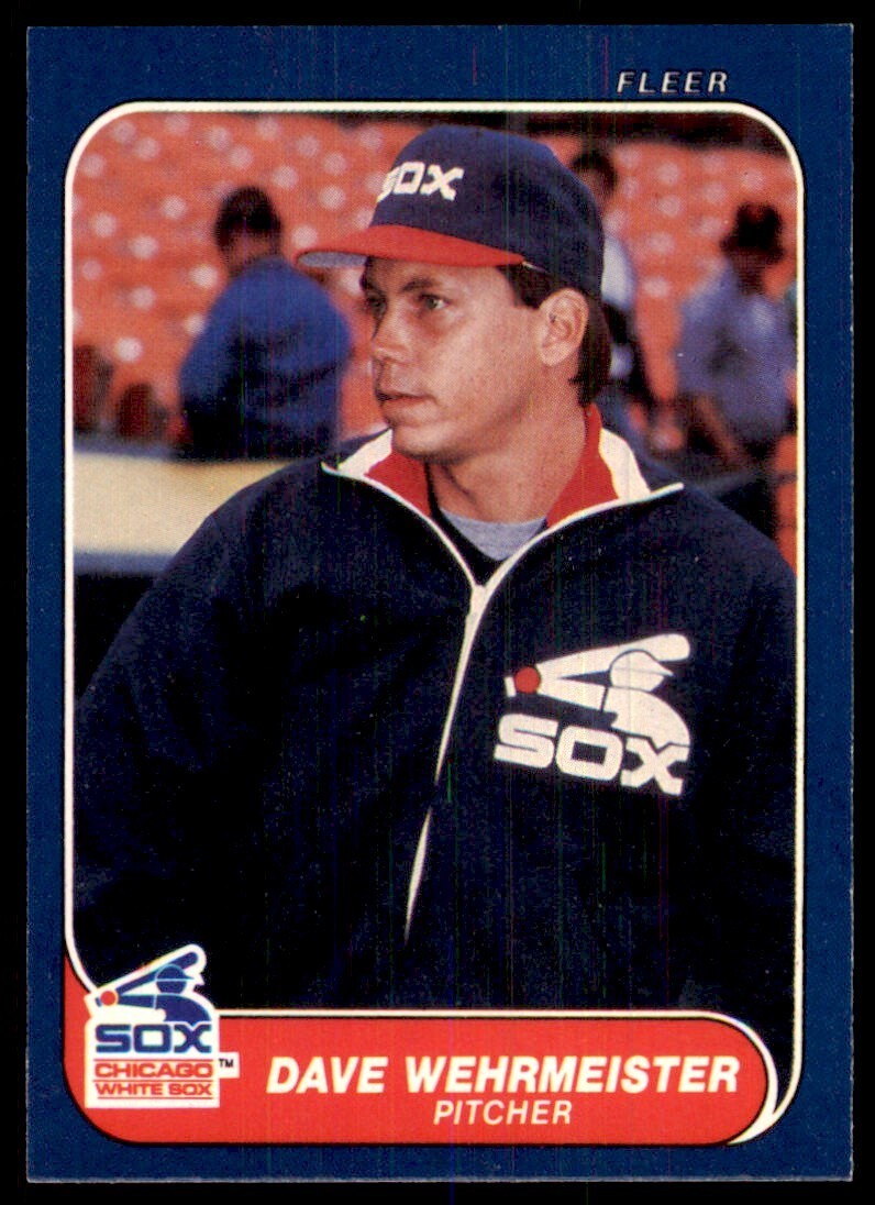 1986 Fleer Dave Wehrmeister . Chicago White Sox #220