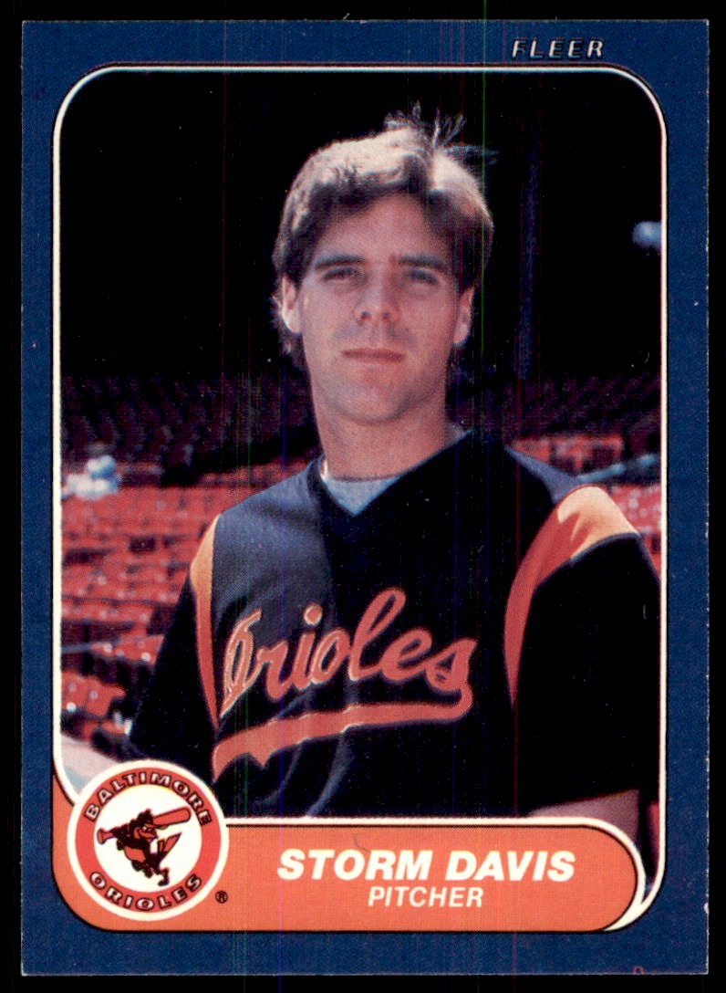 1986 Fleer Storm Davis Baltimore Orioles #271