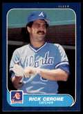 1986 Fleer Rick Cerone c Atlanta Braves #511