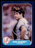 1986 Fleer Ron Hassey c New York Yankees #107