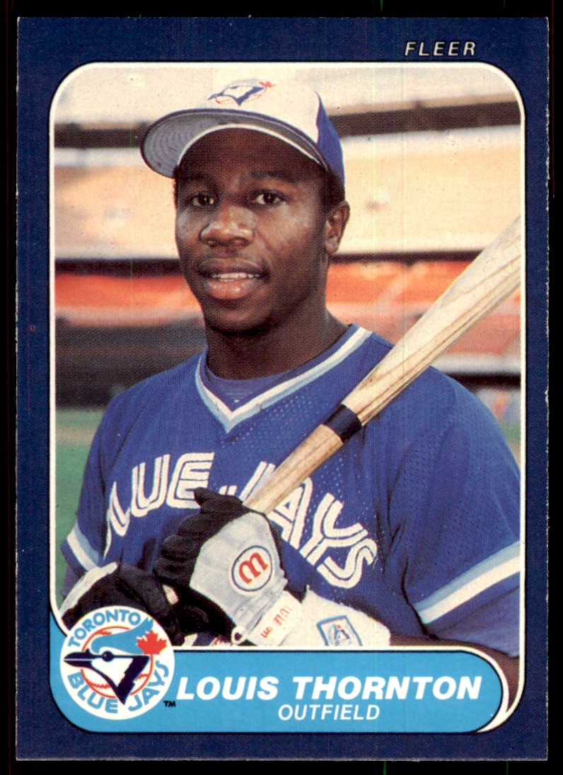 1986 Fleer Louis Thornton Rookie c Toronto Blue Jays #71