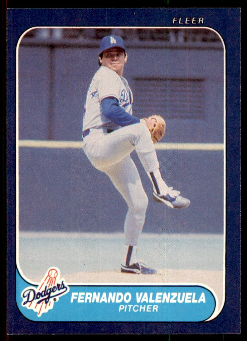 1986 Fleer Fernando Valenzuela Los Angeles Dodgers #145