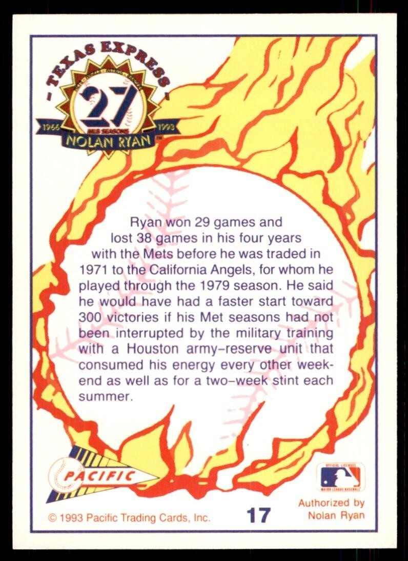1993 Pacific Texas Express Slow Start with the Mets Baseball Cards #17