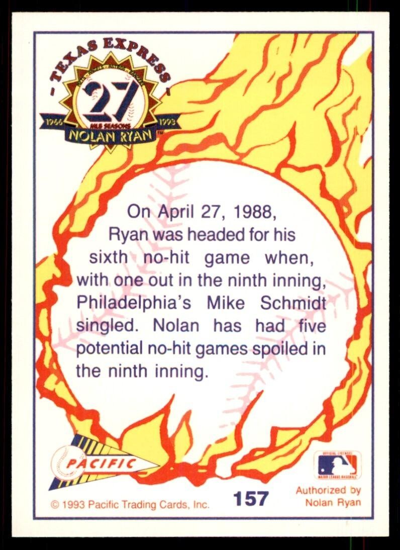 1993 Pacific Texas Express Spoiled in the Ninth Baseball Cards #157
