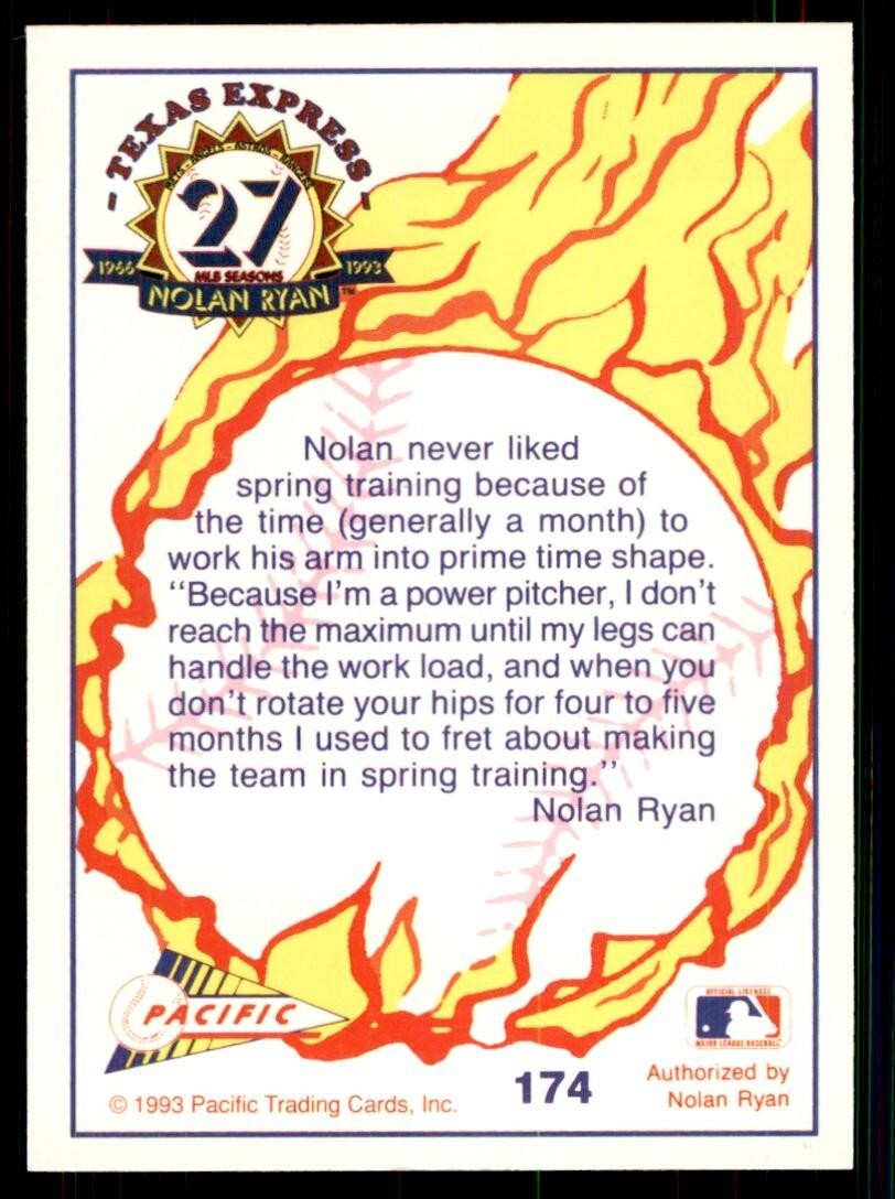 1993 Pacific Texas Express Spring Training Baseball Cards #174