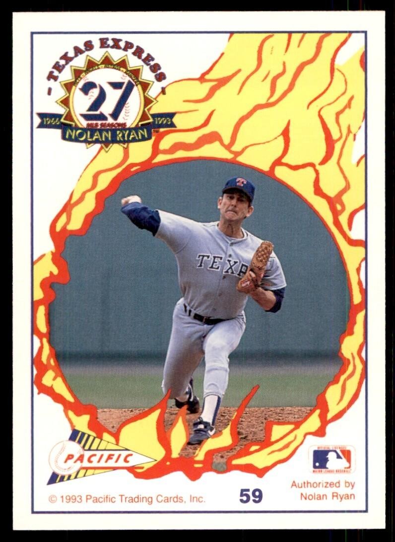 1993 Pacific Texas Express 5,000 Strikeouts A Standing Ovation Baseball Cards