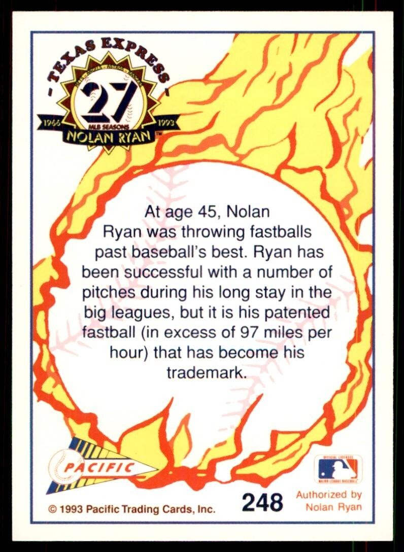 1993 Pacific Texas Express Smokin' Fastball Baseball Cards #248