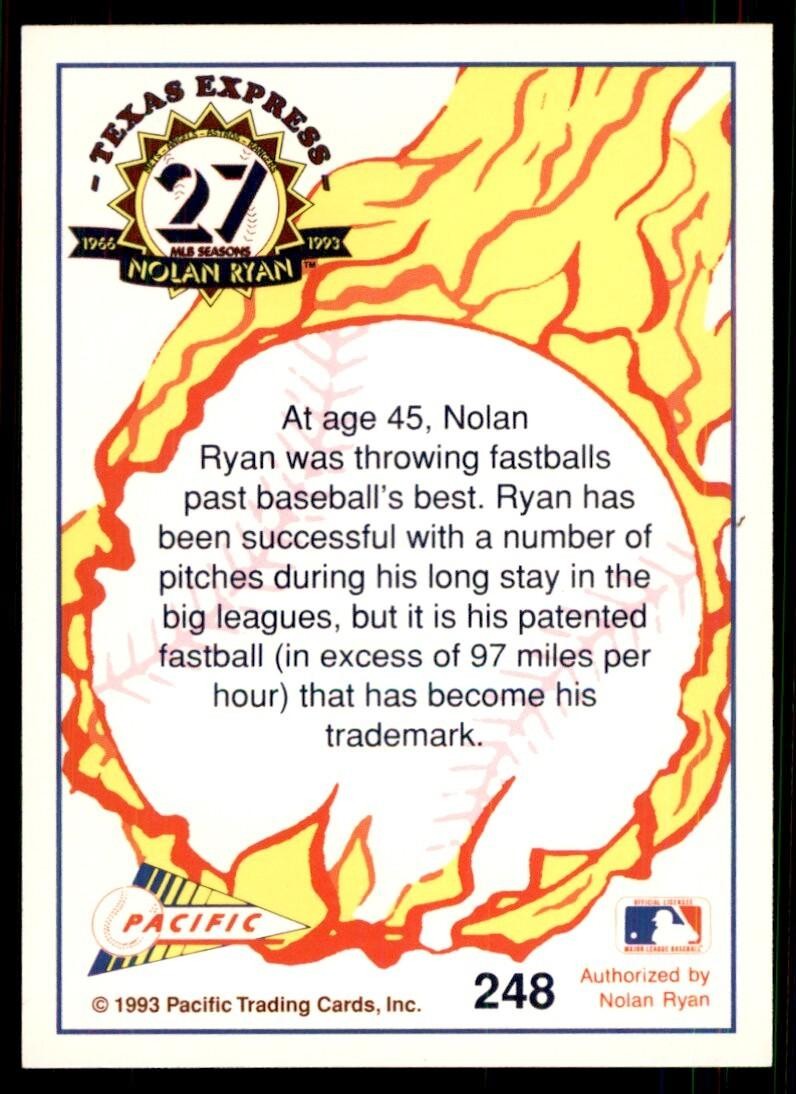 1993 Pacific Texas Express Smokin' Fastball A Baseball Cards #248