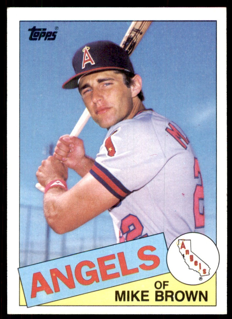 1985 Topps Baseball Card Mike Brown A Baseball Cards #258