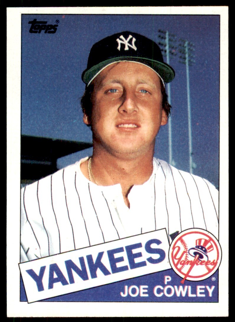 1985 Topps Baseball Card Joe Cowley New York Yankees #769