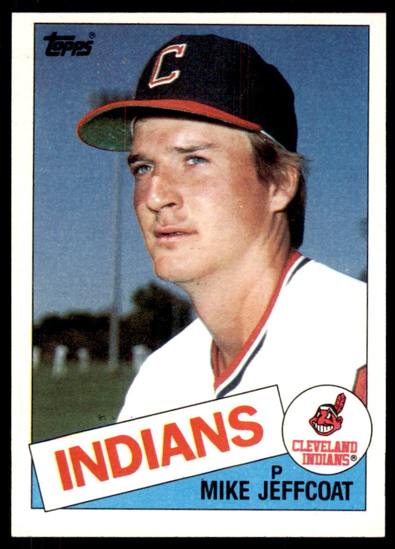 1985 Topps Baseball Card Mike Jeffcoat .. Cleveland Indians #303