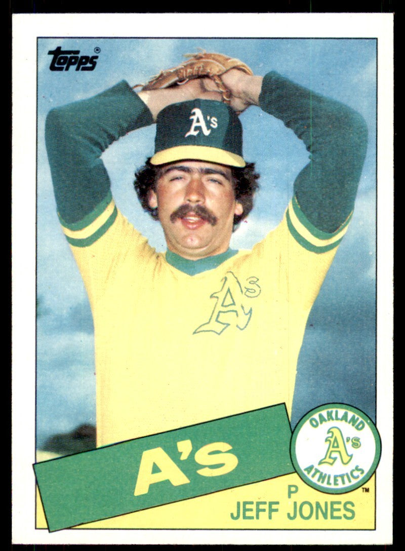 1985 Topps Baseball Card Jeff Jones . Oakland Athletics #319