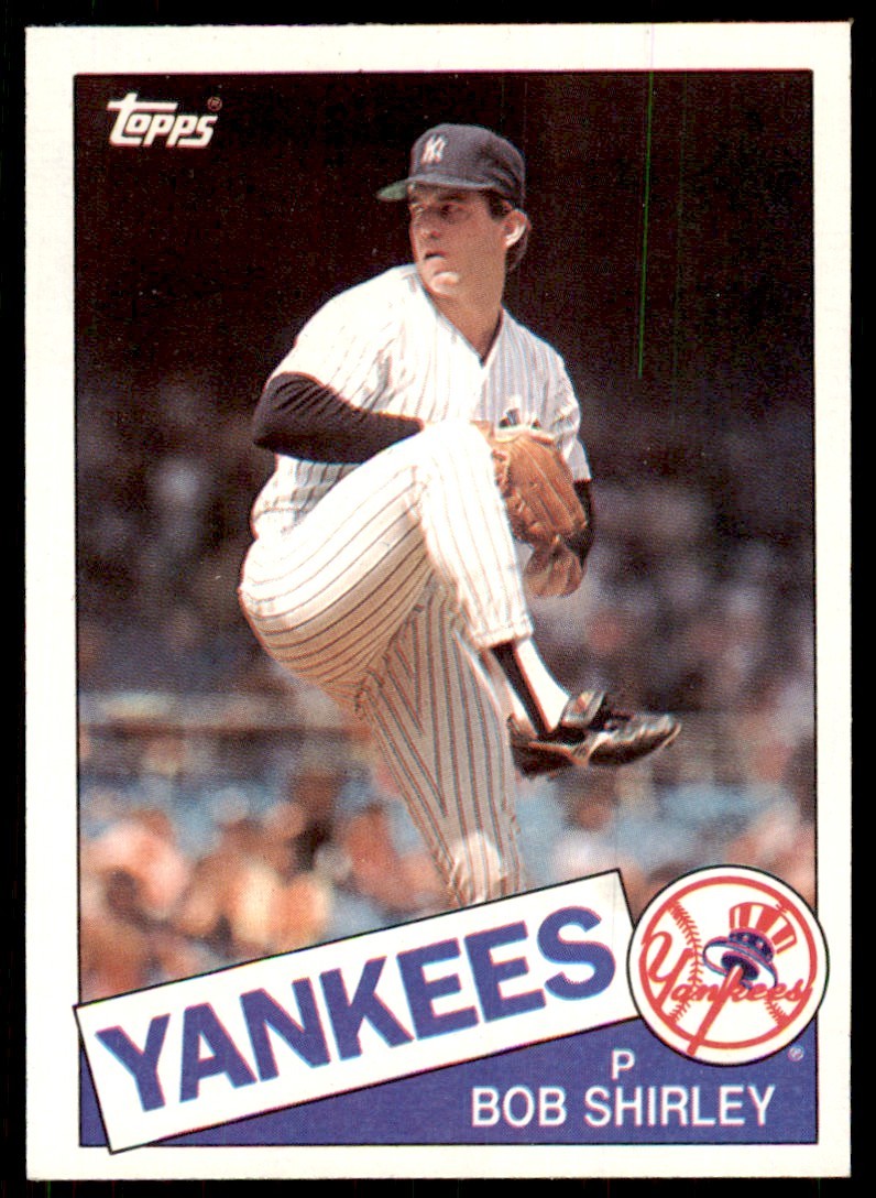 1985 Topps Baseball Card Bob Shirley . New York Yankees #328