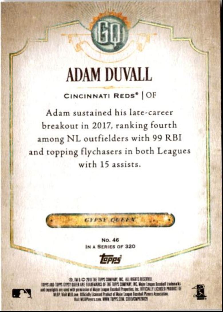2018 Topps Gypsy Queen Adam Duvall Cincinnati Reds #46