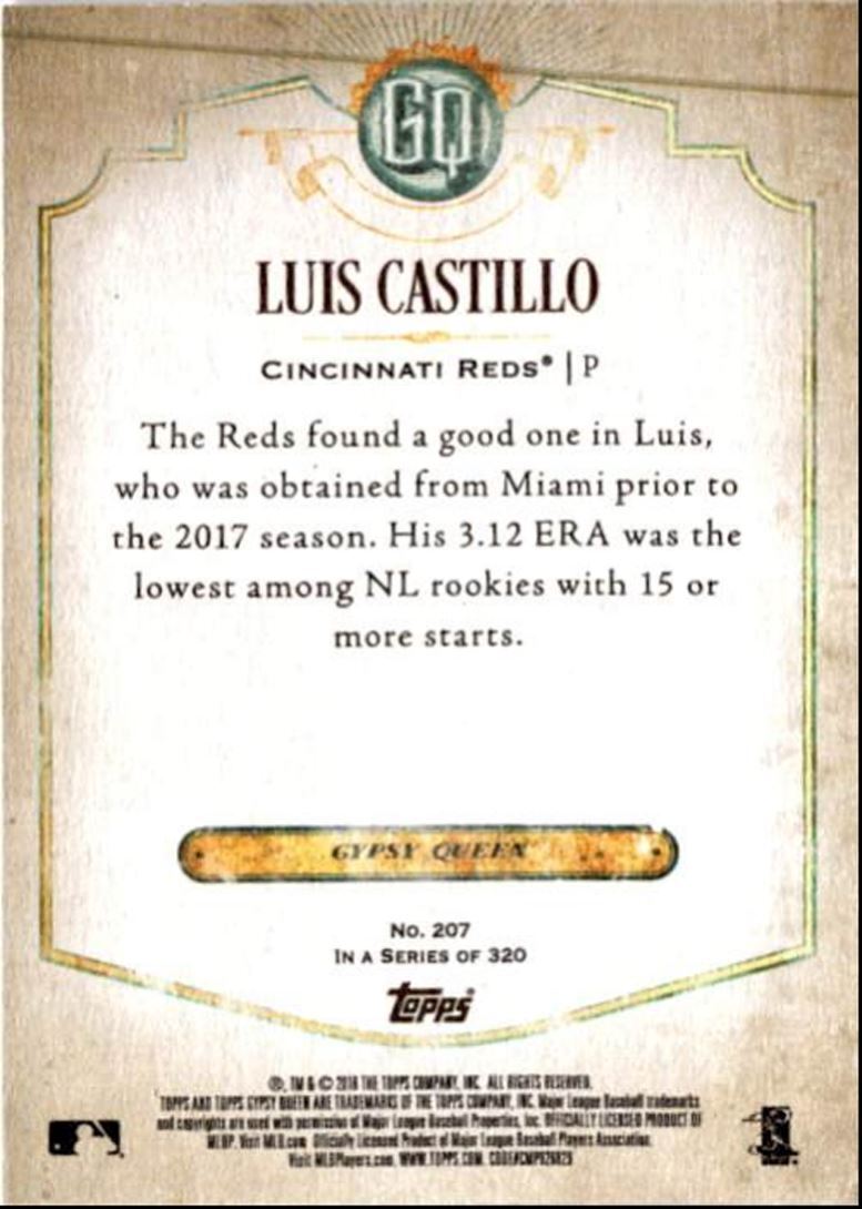 2018 Topps Gypsy Queen Luis Castillo X Cincinnati Reds #207