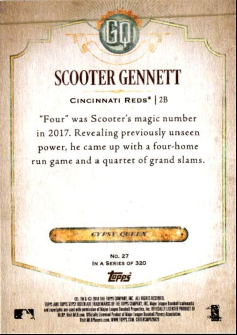 2018 Topps Gypsy Queen Scooter Gennett X Cincinnati Reds #27