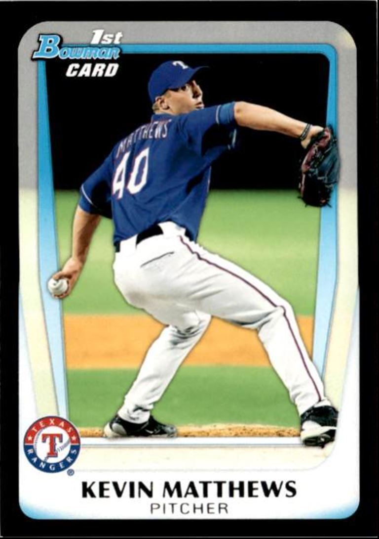 2011 Bowman Draft Picks & Prospects Kevin Matthews 1st Texas Rangers #BDPP57