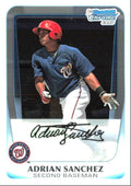 2011 Bowman Chrome Prospects Adrian Sanchez 1st Washington Nationals #BCP149