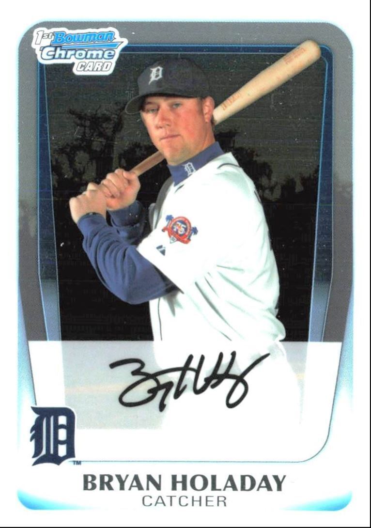 2011 Bowman Chrome Prospects Bryan Holaday 1st Detroit Tigers #BCP173